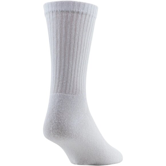 New Men's 12 Pair Powersox AllSport Moisture Wicking Crew Socks White Sizes 6-12 - Picture 5 of 5